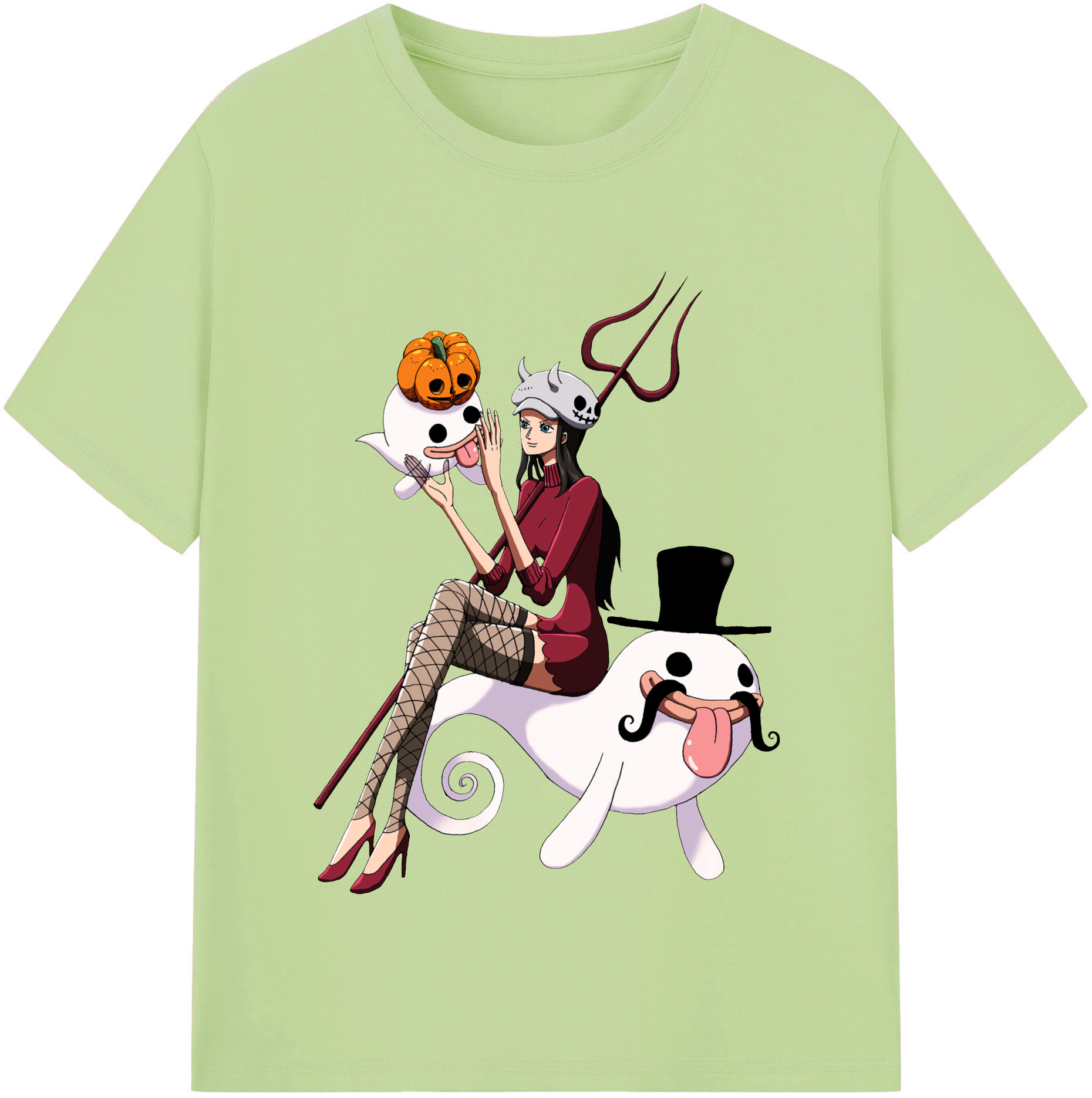 ワンピース ニコ・ロビン ONE PIECE Nico Robin 綿100％半袖Tシャツ（フロントプリント）